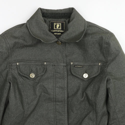 Capopera Womens Green Jacket Size S Button