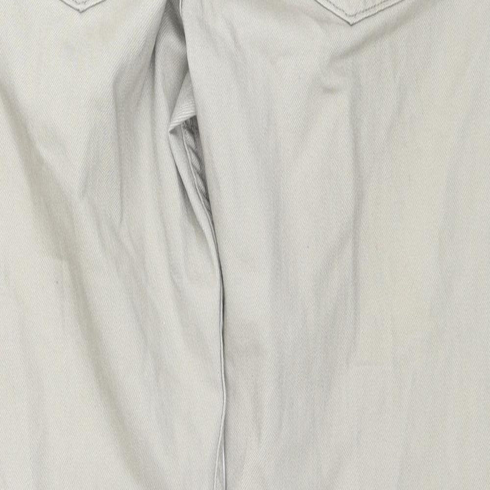Blue Harbour Mens Beige Cotton Straight Jeans Size 36 in L29 in Regular Zip