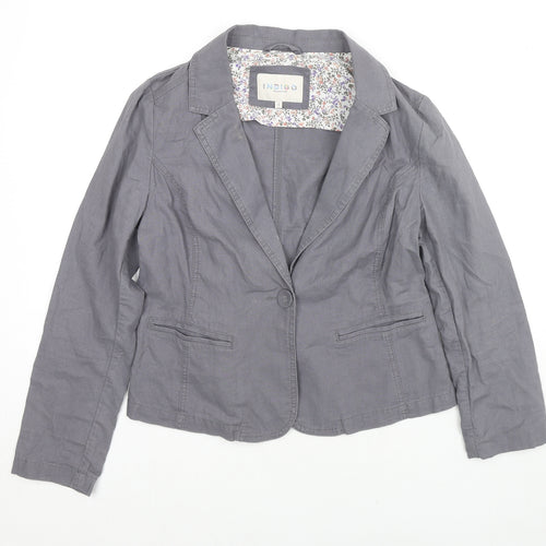 Marks and Spencer Womens Grey Jacket Blazer Size 10 Button