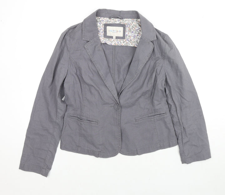 Marks and Spencer Womens Grey Jacket Blazer Size 10 Button