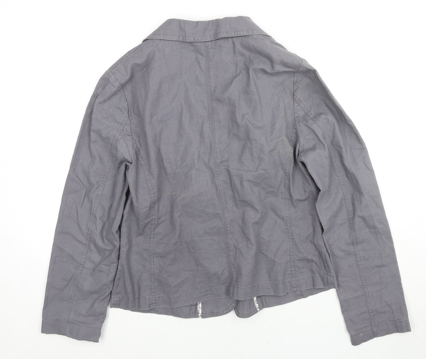 Marks and Spencer Womens Grey Jacket Blazer Size 10 Button
