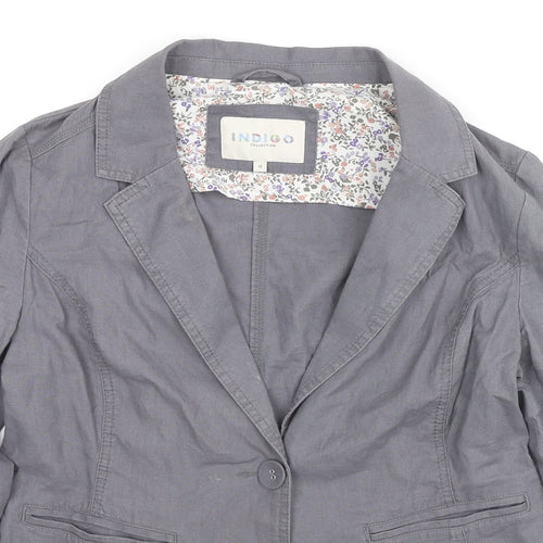 Marks and Spencer Womens Grey Jacket Blazer Size 10 Button