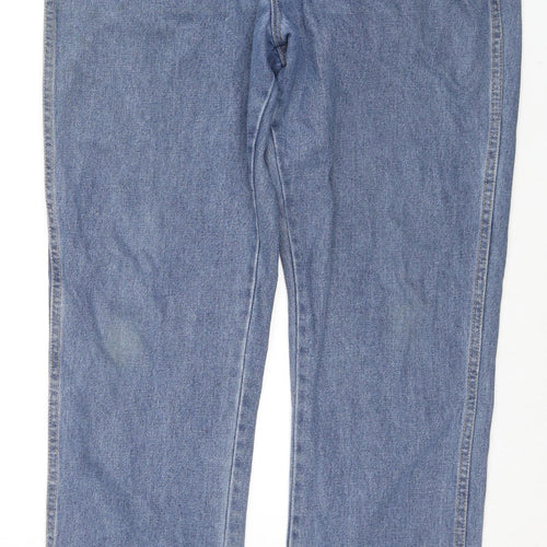 Hutson Harbour Mens Blue Cotton Straight Jeans Size 38 in L33 in Regular Zip
