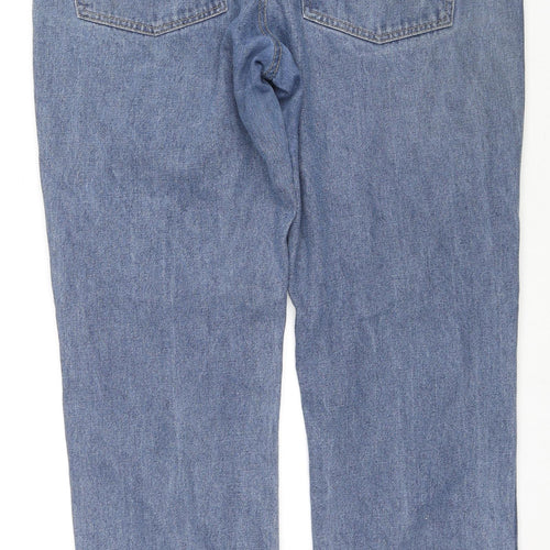 Hutson Harbour Mens Blue Cotton Straight Jeans Size 38 in L33 in Regular Zip