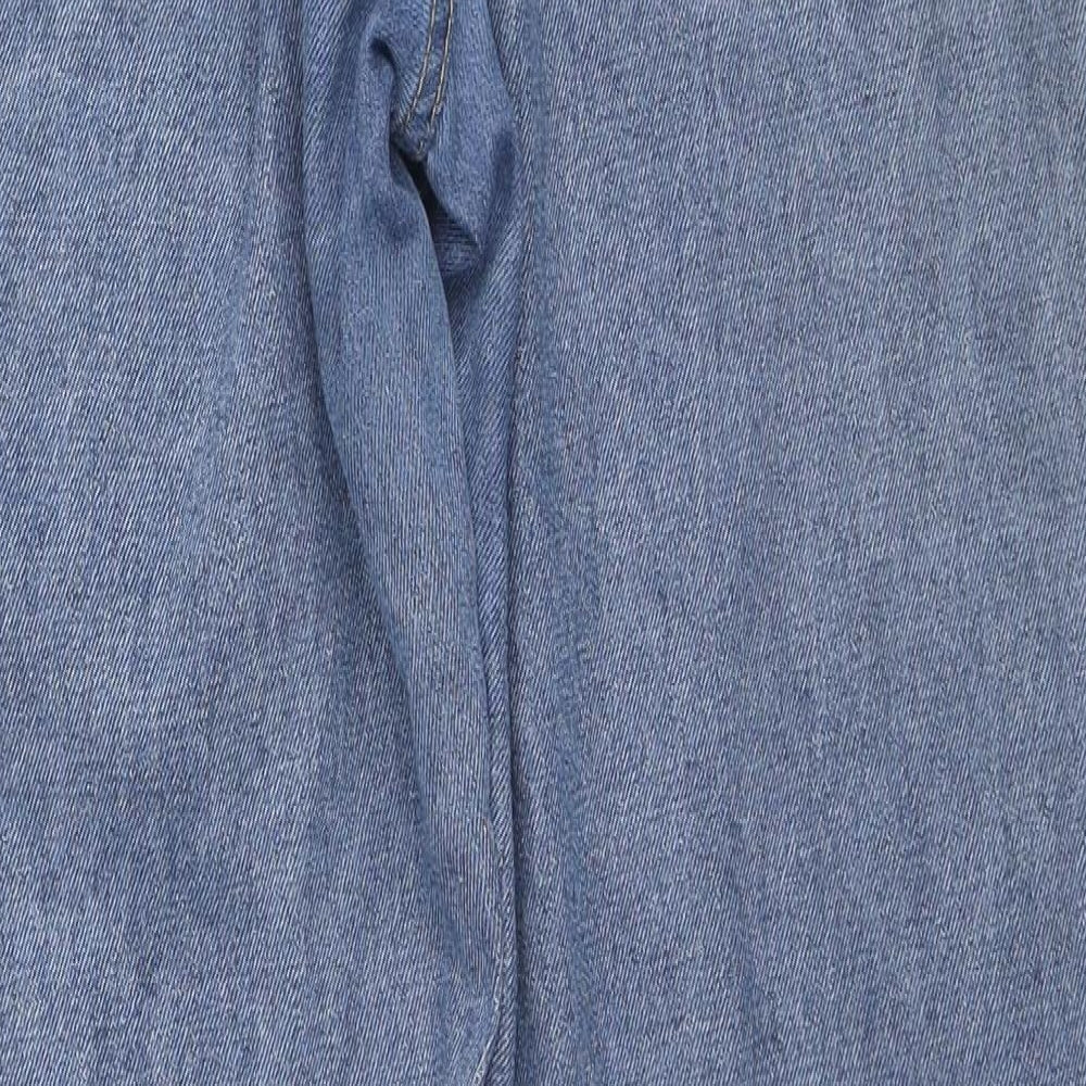 Hutson Harbour Mens Blue Cotton Straight Jeans Size 38 in L33 in Regular Zip