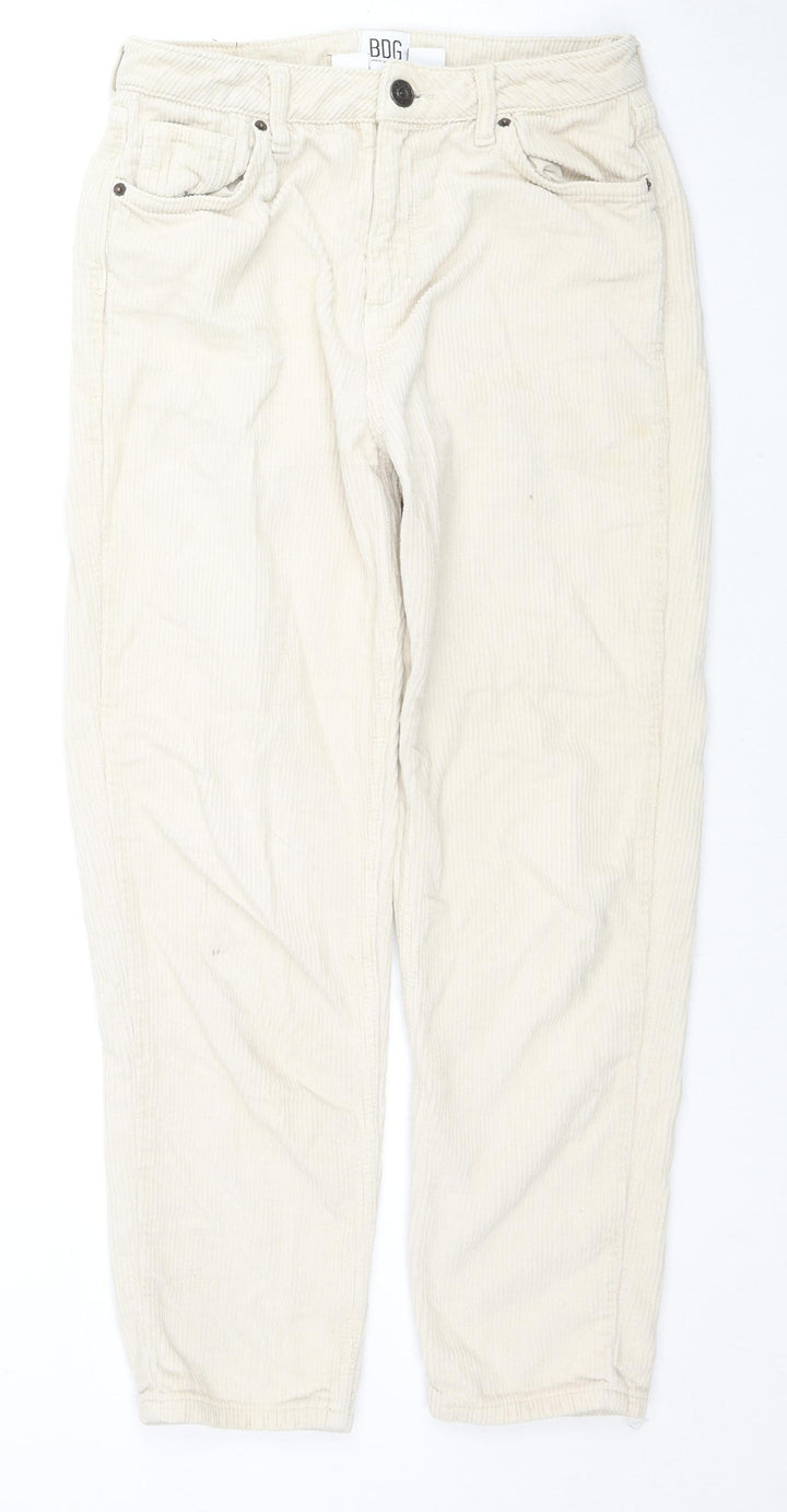 BDG Womens Beige Cotton Trousers Size 27 in L30 in Regular Zip