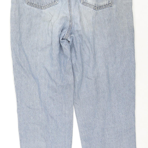 Missguided Womens Blue Cotton Straight Jeans Size 6 L23 in Regular Zip