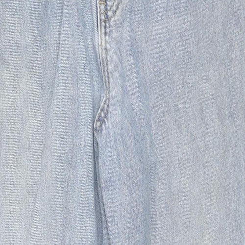 Missguided Womens Blue Cotton Straight Jeans Size 6 L23 in Regular Zip