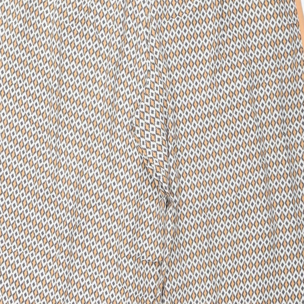 Mint Velvet Womens Multicoloured Geometric Viscose Harem Trousers Size 12 L29 in Regular