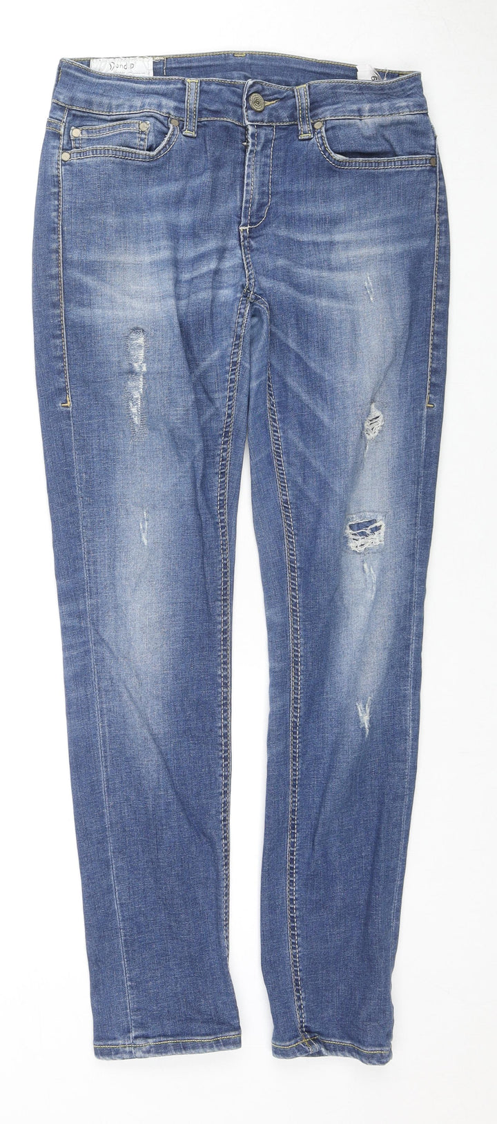 Dondup Womens Blue Cotton Skinny Jeans Size 29 in L27 in Regular Zip