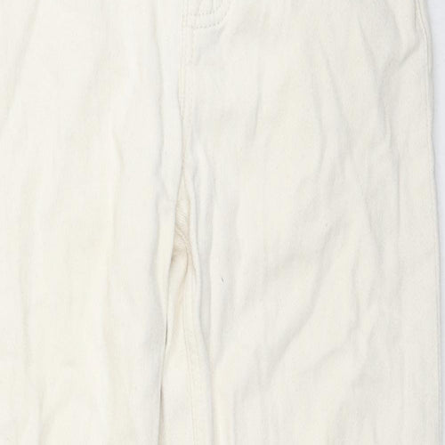 Warehouse Womens Beige Cotton Tapered Jeans Size 6 L26 in Regular Zip
