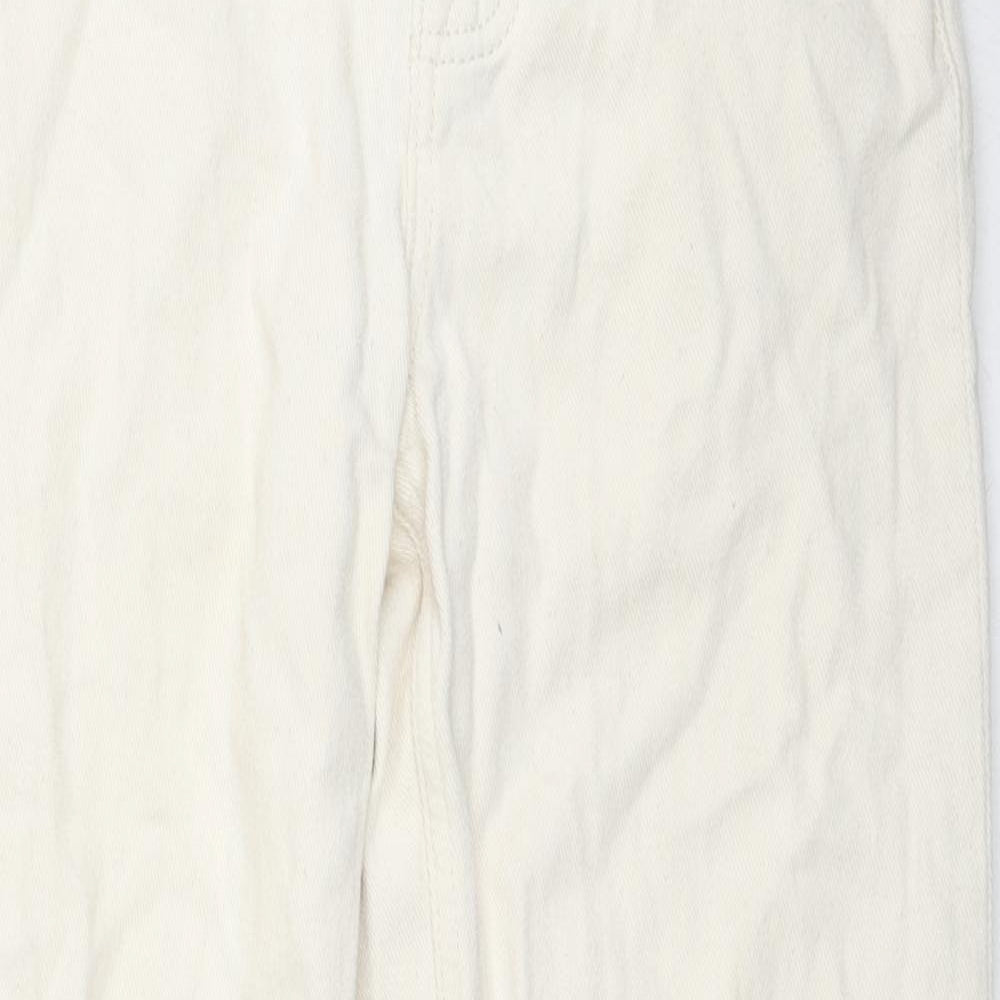 Warehouse Womens Beige Cotton Tapered Jeans Size 6 L26 in Regular Zip