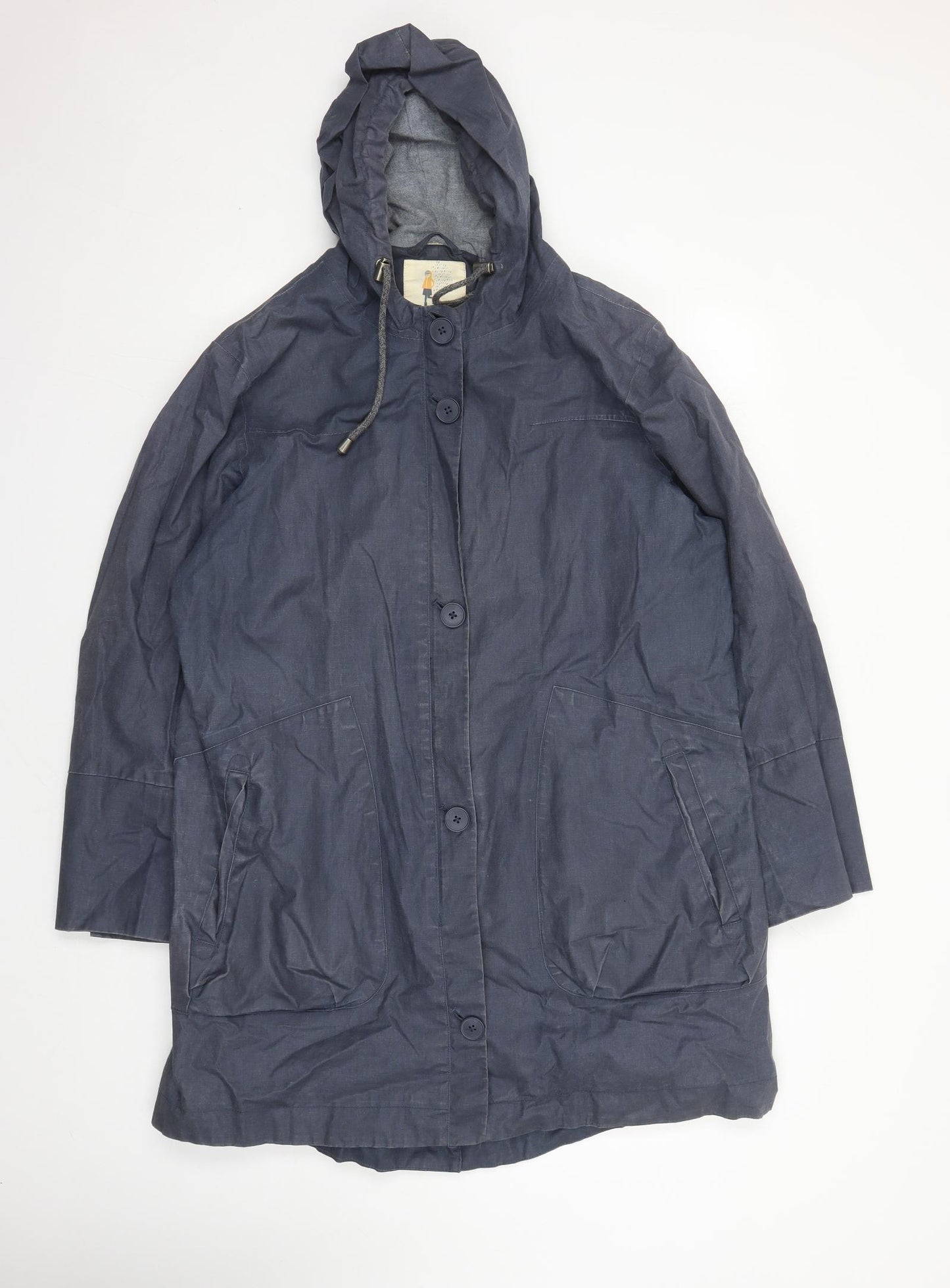 Seasalt Womens Blue Rain Coat Coat Size 18 Zip