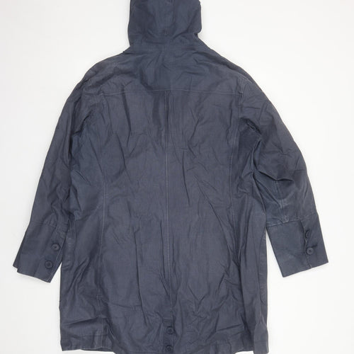 Seasalt Womens Blue Rain Coat Coat Size 18 Zip