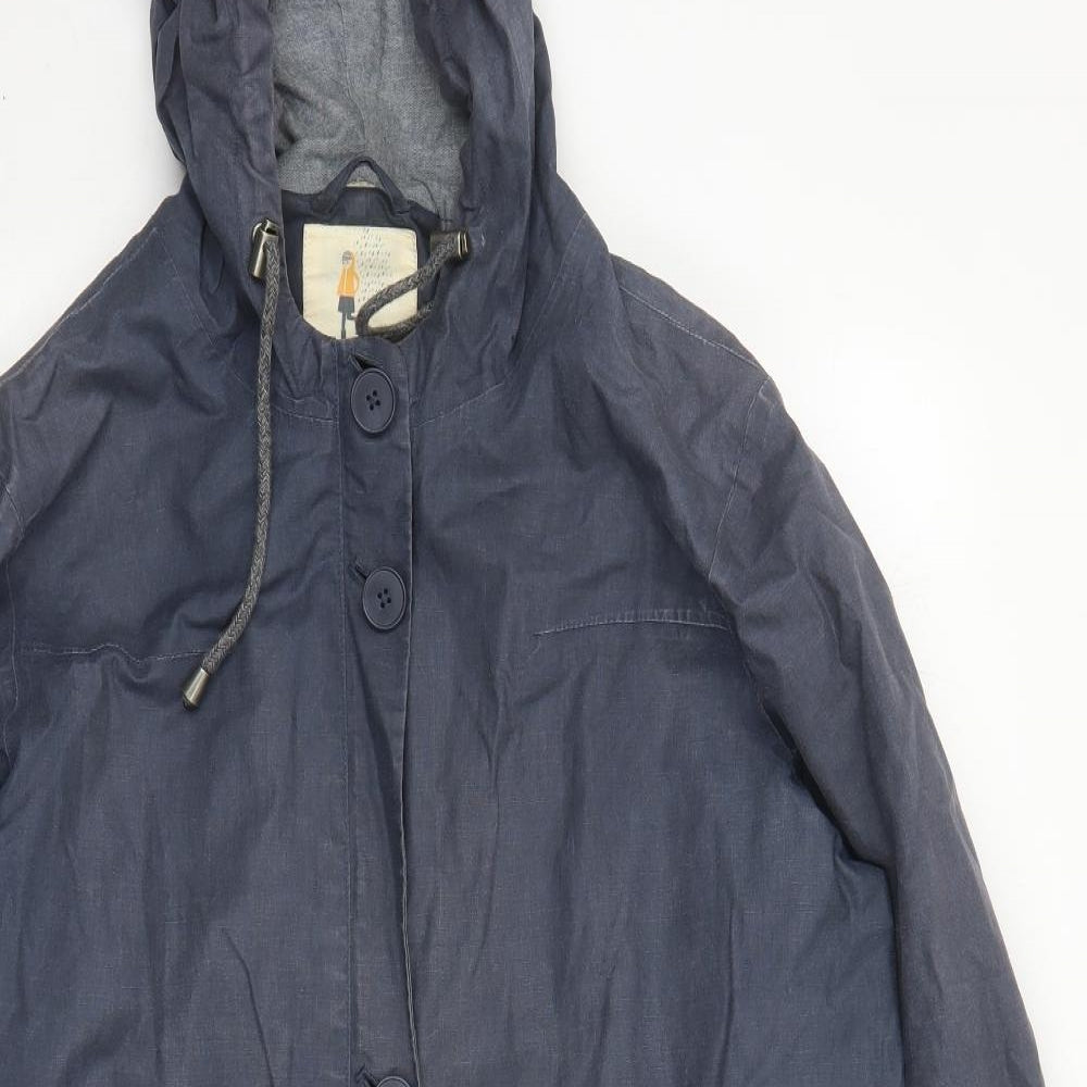 Seasalt Womens Blue Rain Coat Coat Size 18 Zip