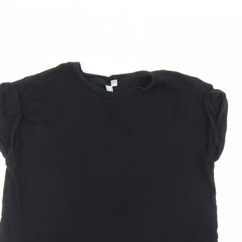 ASOS Womens Black Polyester Basic T-Shirt Size 10 Round Neck
