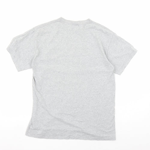 Fruit of the Loom Mens Grey Cotton T-Shirt Size M Crew Neck - Yosemite National Park