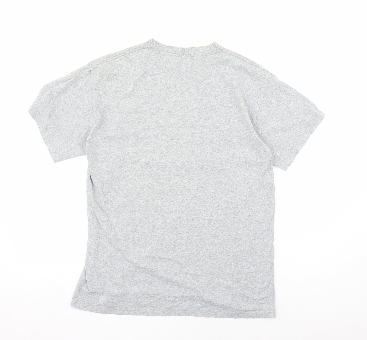 Fruit of the Loom Mens Grey Cotton T-Shirt Size M Crew Neck - Yosemite National Park
