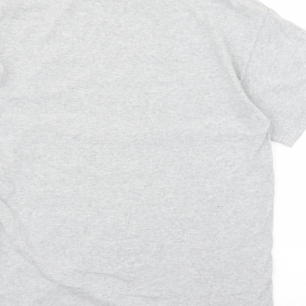 Fruit of the Loom Mens Grey Cotton T-Shirt Size M Crew Neck - Yosemite National Park