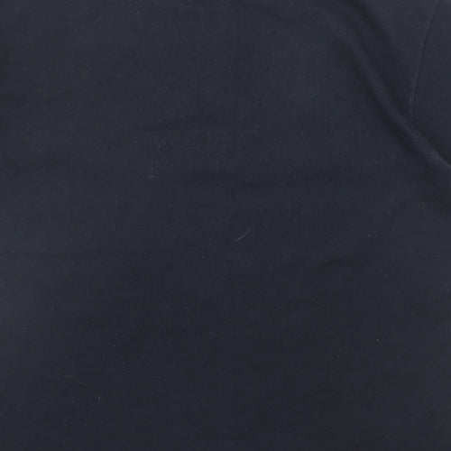 Fruit of the Loom Mens Black Cotton T-Shirt Size M Crew Neck - Mahones