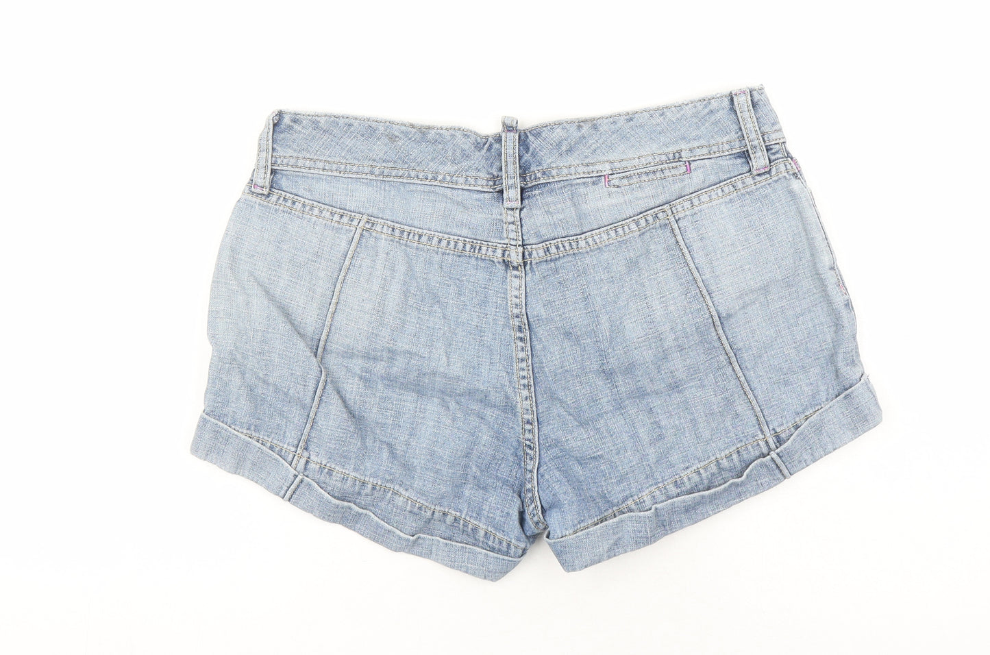 Gap Womens Blue Cotton Mom Shorts Size 14 L4 in Regular Zip