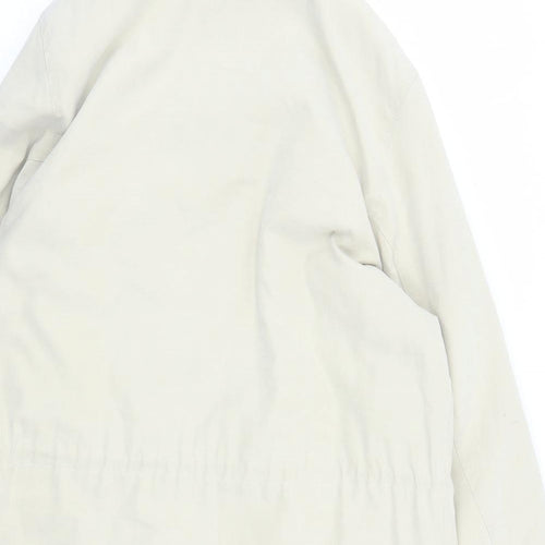 Four Seasons Womens Beige Overcoat Coat Size M Zip