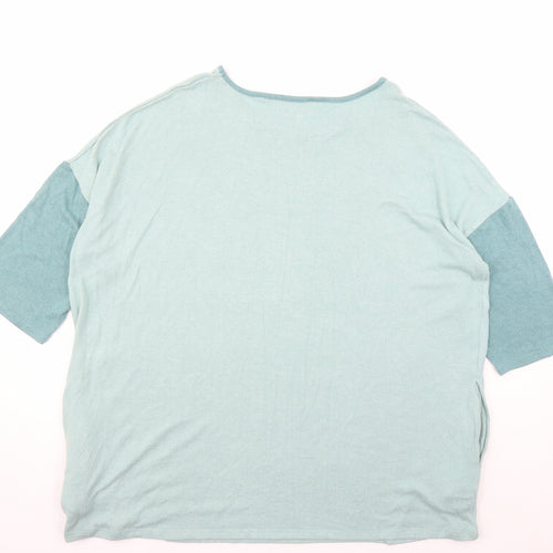 Capsule Womens Green Round Neck Rayon Pullover Jumper Size 20 - Size 20-22, Pockets