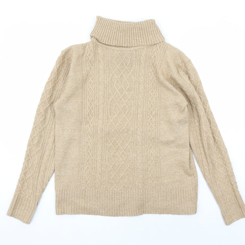 C&A Womens Brown Roll Neck Acrylic Pullover Jumper Size L