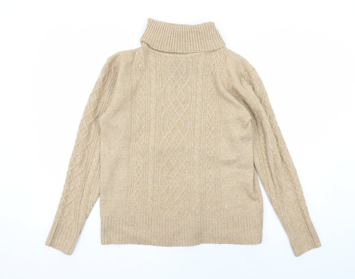 C&A Womens Brown Roll Neck Acrylic Pullover Jumper Size L