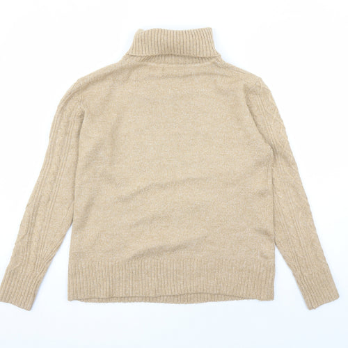 C&A Womens Brown Roll Neck Acrylic Pullover Jumper Size L