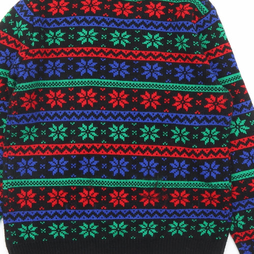 Topman Mens Multicoloured Round Neck Fair Isle Acrylic Pullover Jumper Size XS Long Sleeve