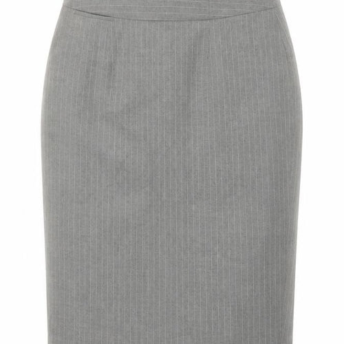 The Department Womens Grey Striped Polyester A-Line Skirt Size 10 Zip