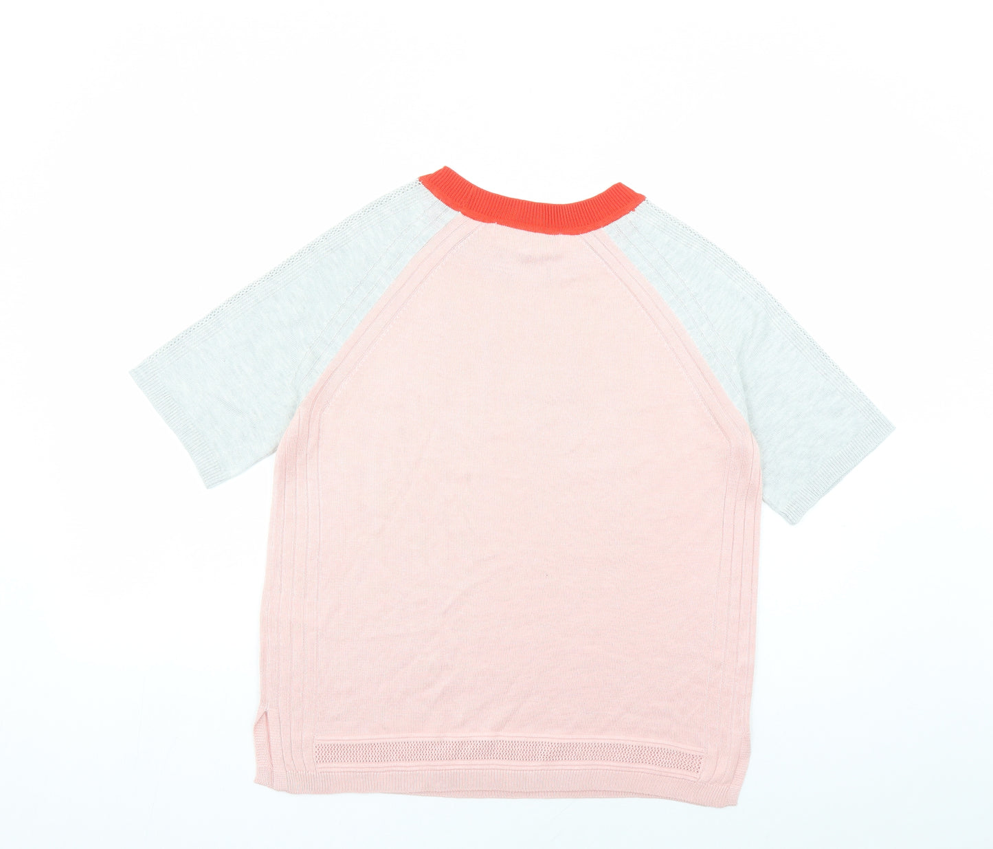 NEXT Womens Pink Round Neck Viscose Pullover Jumper Size 14