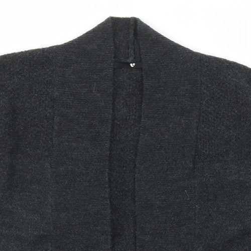 V by Very Womens Grey V-Neck Polyester Cardigan Jumper Size 12