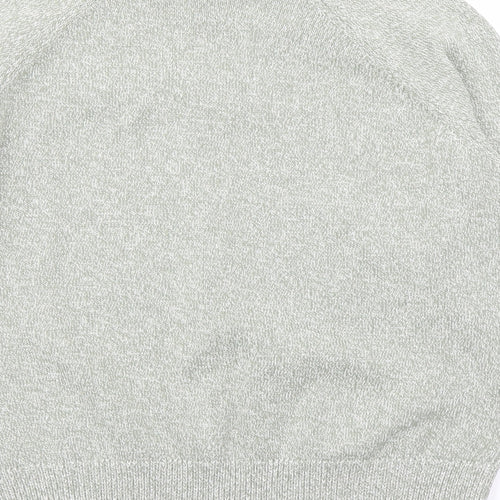 Marks and Spencer Womens Green Round Neck Cotton Pullover Jumper Size M