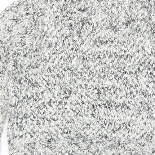 Bonmarché Womens Grey Round Neck Polyester Pullover Jumper Size M