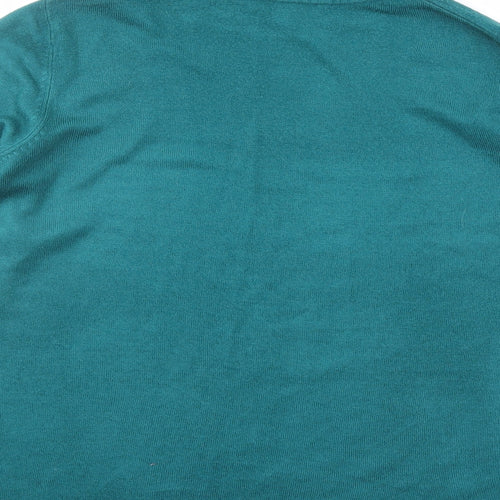 Bonmarché Womens Green Roll Neck Acrylic Pullover Jumper Size 14
