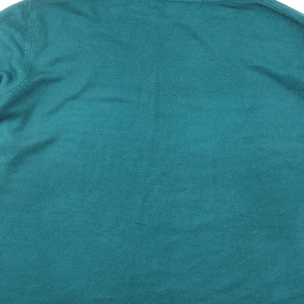 Bonmarché Womens Green Roll Neck Acrylic Pullover Jumper Size 14