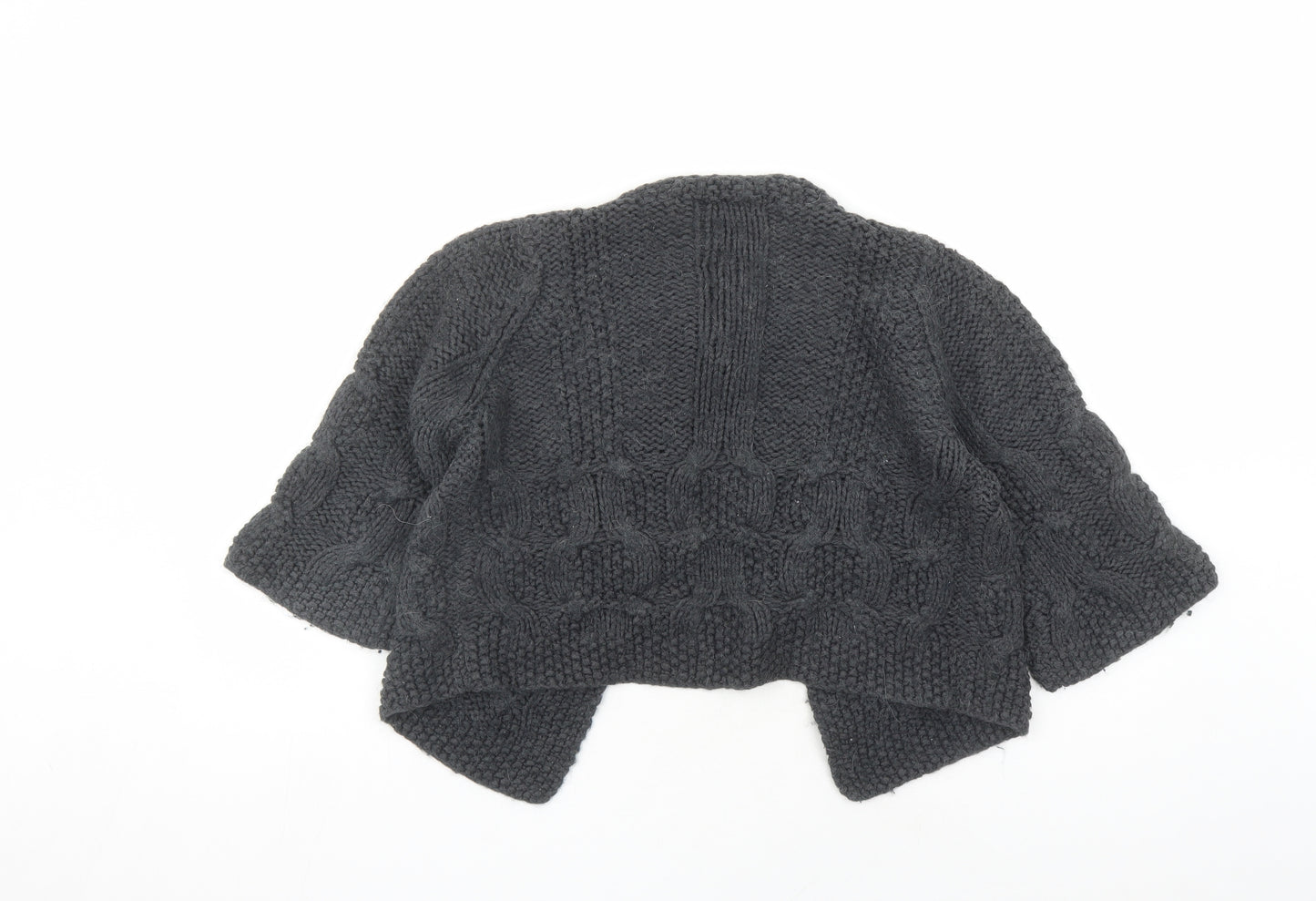 Marks and Spencer Womens Grey Round Neck Acrylic Shrug Jumper Size 12