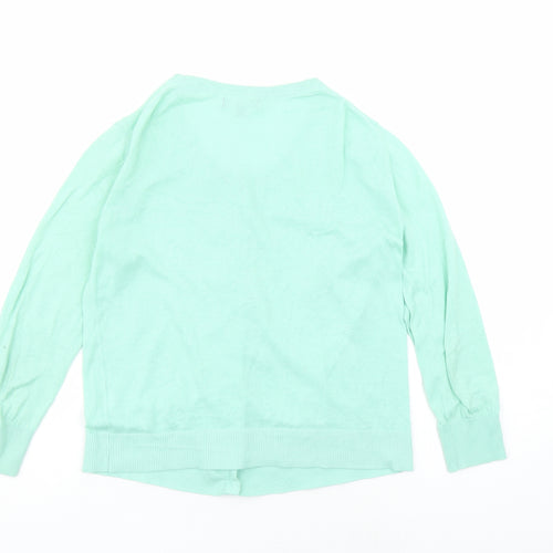 Gap Womens Green Round Neck Cotton Cardigan Jumper Size S