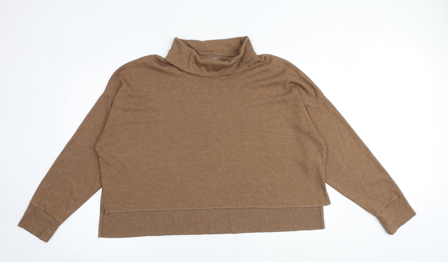 American Eagle Outfitters Womens Brown Roll Neck Viscose Pullover Jumper Size XL