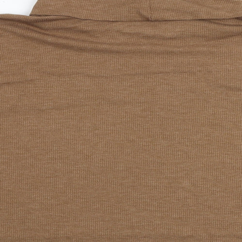 American Eagle Outfitters Womens Brown Roll Neck Viscose Pullover Jumper Size XL