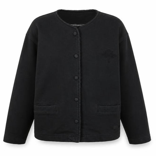 DASH Womens Black V-Neck Cotton Cardigan Jumper Size 12