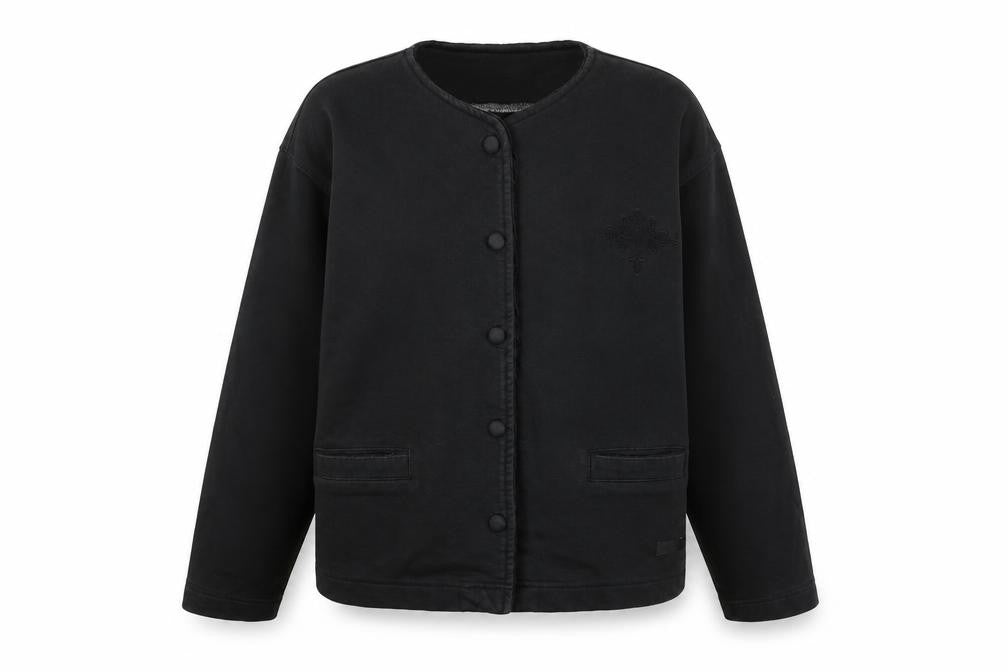 DASH Womens Black V-Neck Cotton Cardigan Jumper Size 12