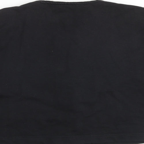 DASH Womens Black V-Neck Cotton Cardigan Jumper Size 12