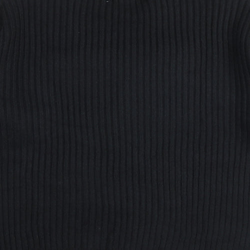 Marks and Spencer Womens Black Round Neck Polyester Pullover Jumper Size M