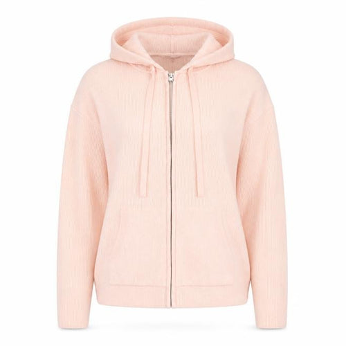 Marks and Spencer Womens Pink Round Neck Acrylic Full Zip Jumper Size S