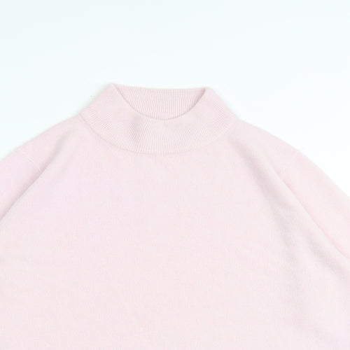Marks and Spencer Womens Pink High Neck Acrylic Pullover Jumper Size 14