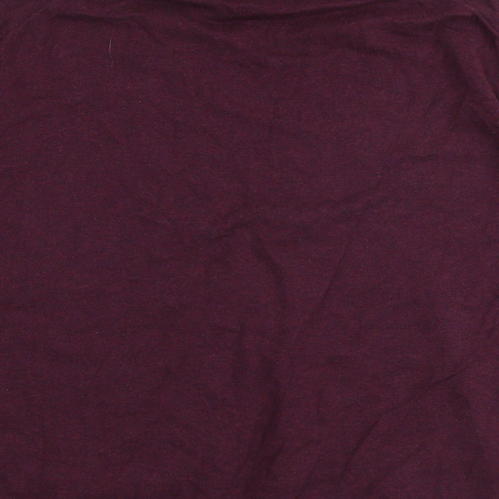 Marks and Spencer Mens Red Roll Neck Cotton Pullover Jumper Size 2XL Long Sleeve