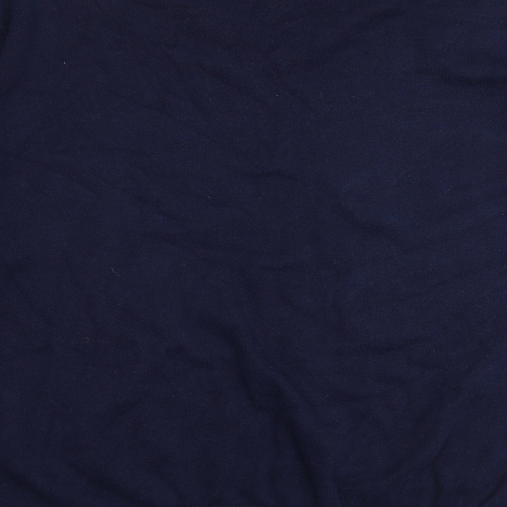 Marks and Spencer Mens Blue V-Neck Cotton Pullover Jumper Size 3XL Long Sleeve